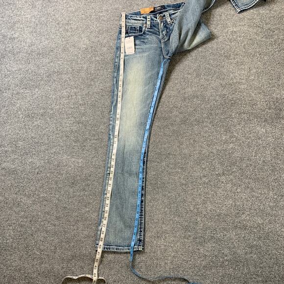 Silver Jeans Womens 25 Light Denim Suki High Baby Bootcut Well Defined Curve - Picture 5 of 12